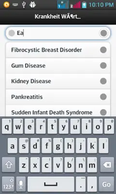 Krankheit Worterbuch android App screenshot 4